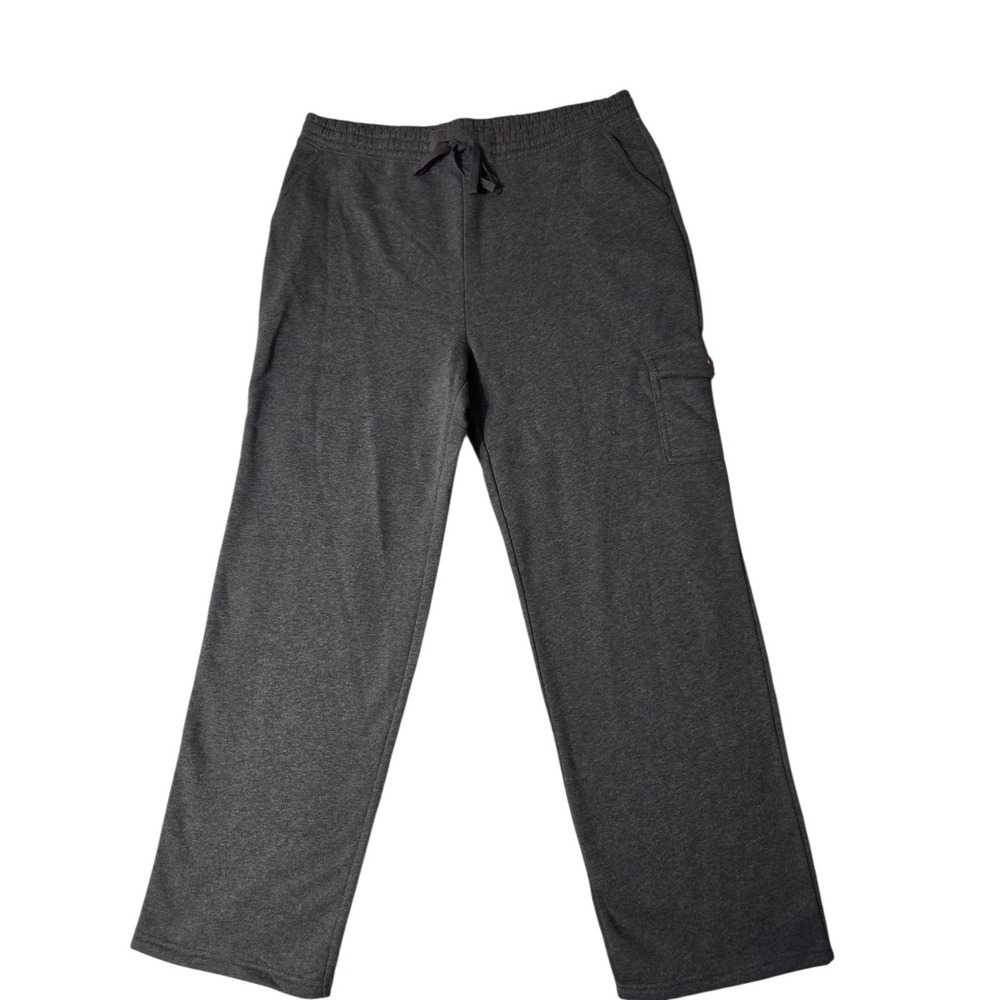 Karen Scott Petite Gray Fleece-Lined Casual Cargo Sweat Pants LP NWT
